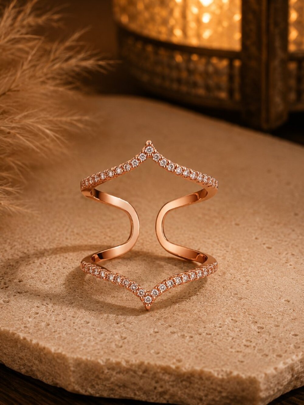 Bella Chevron Ring - Picture 3 of 11